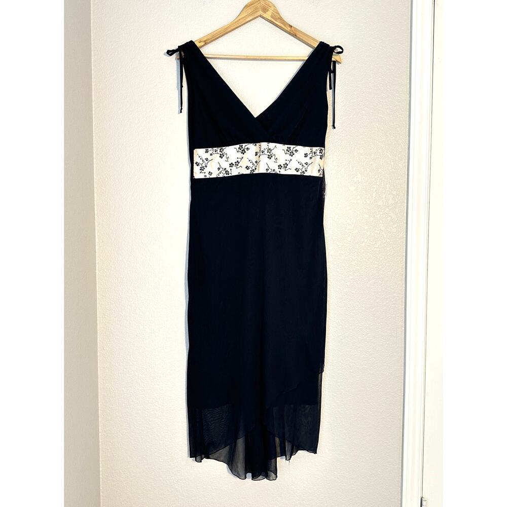 Y2K Ruby Rox Black Whimsygoth Sheer Fairy Witchy Grunge Dress, 90's, Size Large - Picture 2 of 14